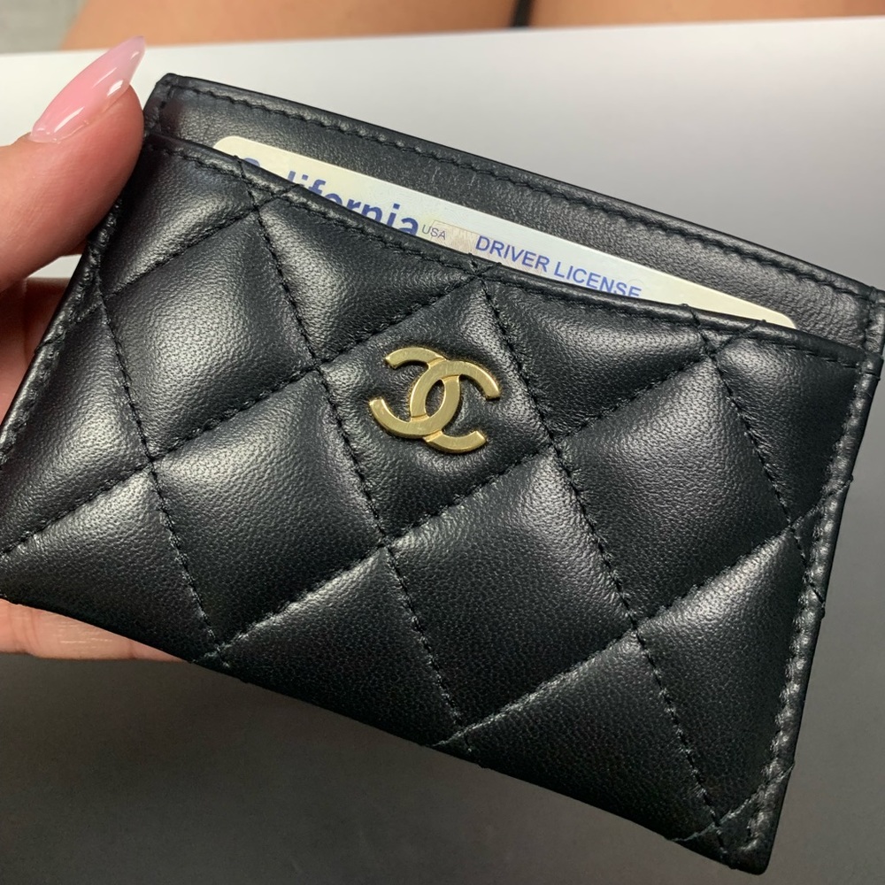 Chanel Card Holder | Black Lambskin